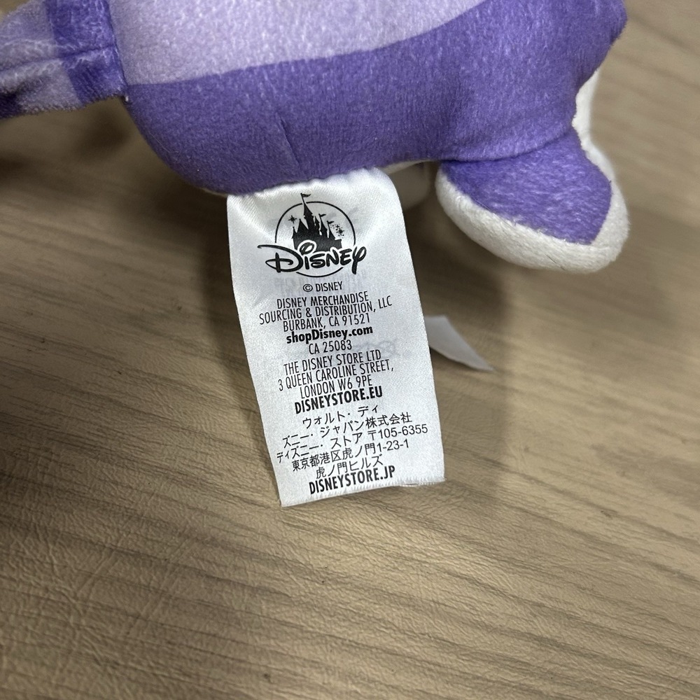 Disney Store Hissy Cat Plush Stuffed Kitty Toy Purple & White 12" Pink Bow - Picture 3 of 3